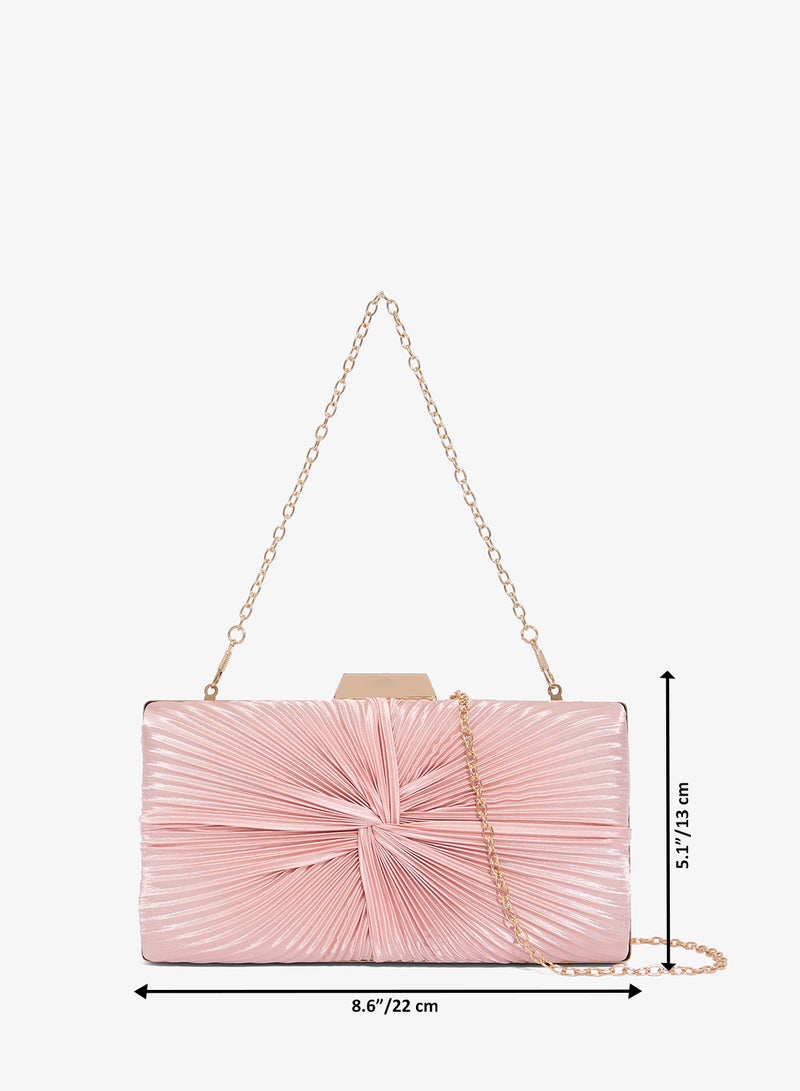 Ella Limited Edition Textured Clutch With Gold Accent - Image 5